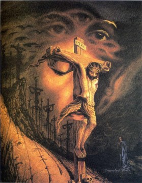Octavio Ocampo Jesucristo en la cruz Pinturas al óleo